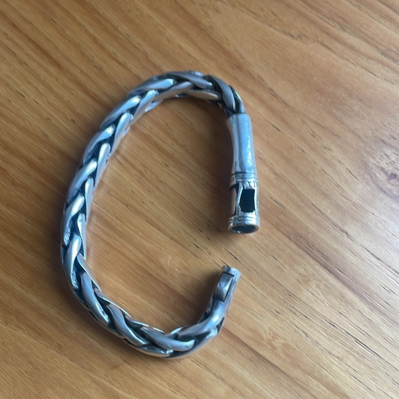 Sterling silver braid bracelet for men 9.5” long - Picture 4 of 9